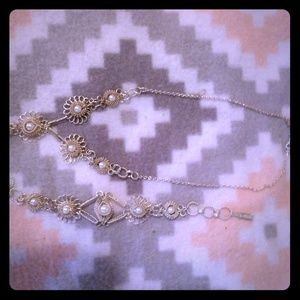 Pearl chocker/necklace matching bracelet